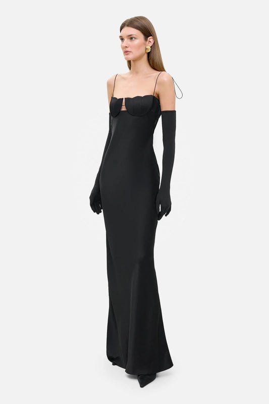 BLACK TULIP DRESS