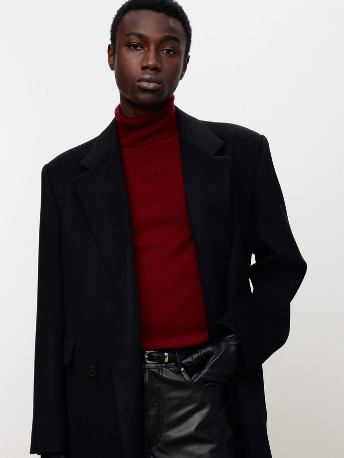WOOL AND CASHMERE TAILORED WRAP COAT
