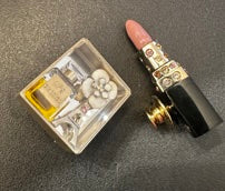 VINTAGE CHANEL BROOCH-PENDANT AND LIPSTICK PIN SET