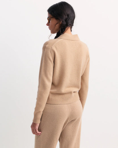 IZAR CASHMERE POLO TAUPE