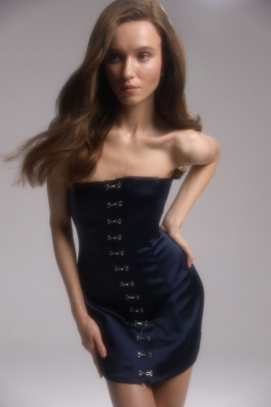 LOREN NAVY-BLACK DRESS