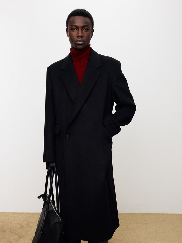 WOOL AND CASHMERE TAILORED WRAP COAT