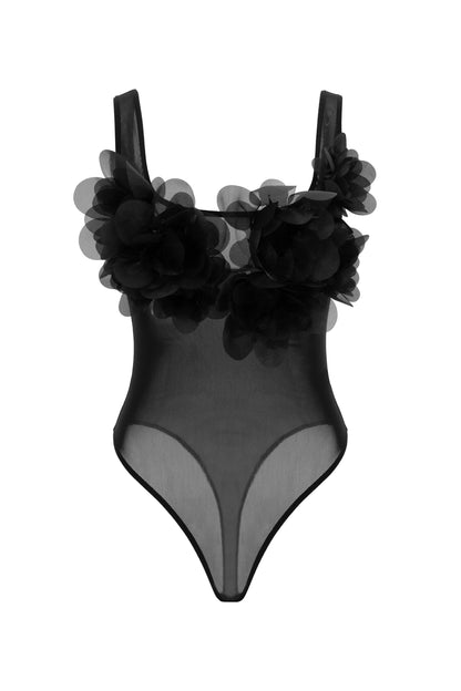 PEONY PURE BODYSUIT BLACK