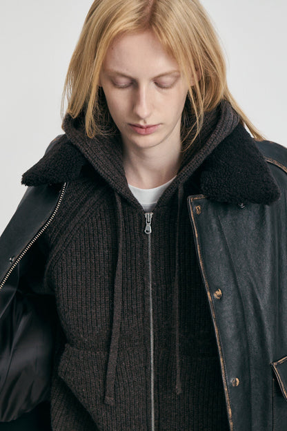DETACHABLE A-2 LEATHER BLOUSON