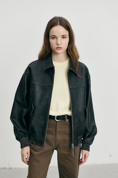 REFINED LEATHER BLOUSON