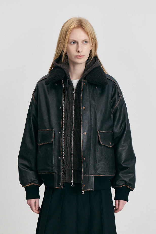 DETACHABLE A-2 LEATHER BLOUSON