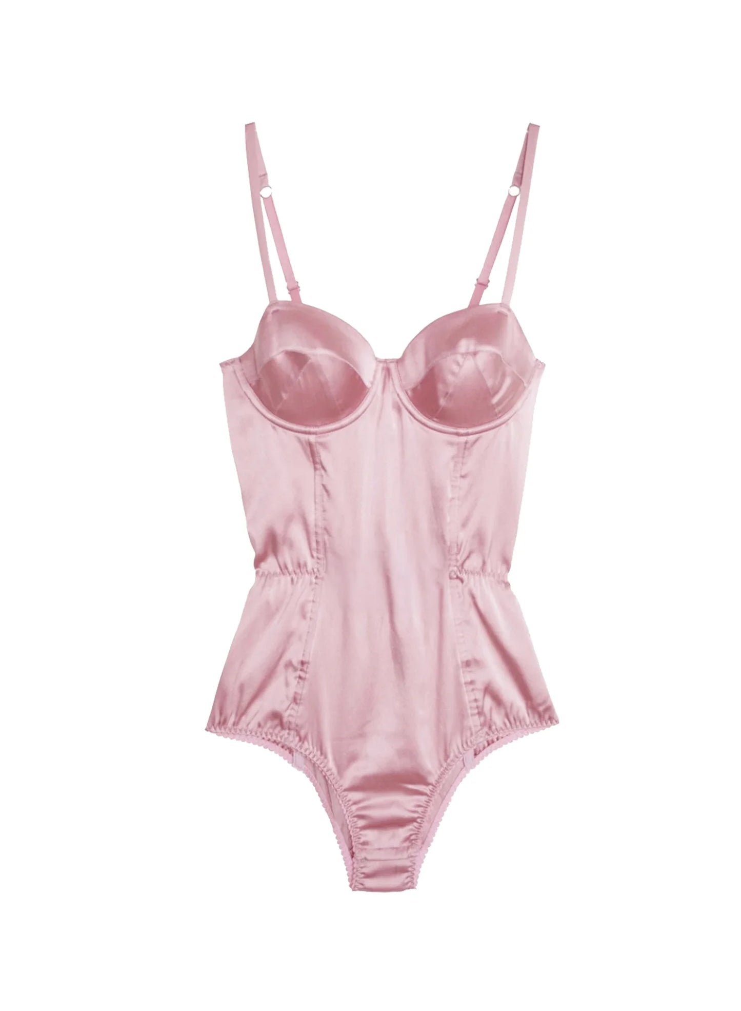 SATIN BULLET BODYSUIT PINK