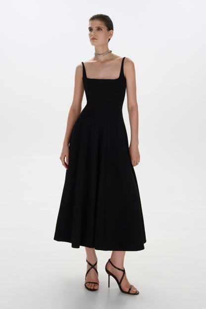 MIDI DRESS WITH STRAPS