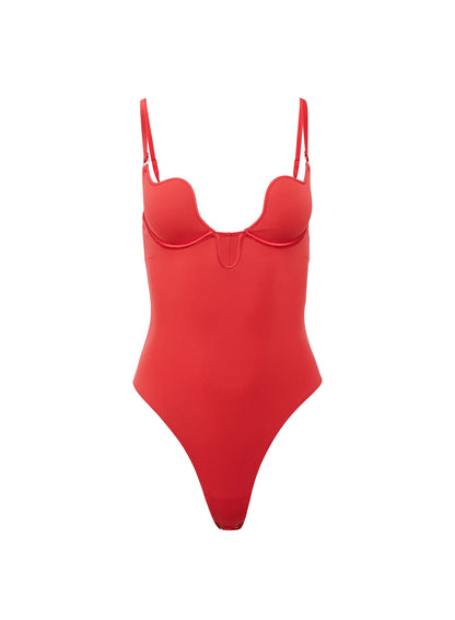 SEDUCE U-PLUNGE BODYSUIT RED