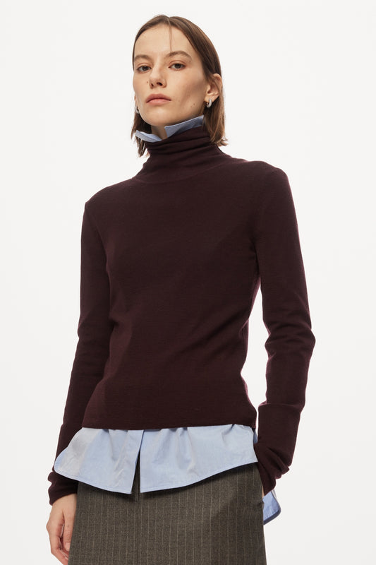 SCOTT TURTLENECK RED WINE