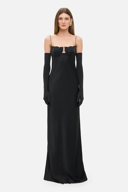 BLACK TULIP DRESS