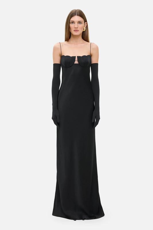BLACK TULIP DRESS