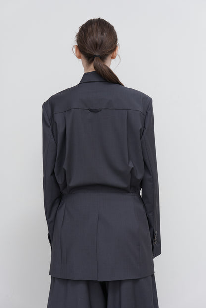 BLOUSE WITH SUITING DETAIL
