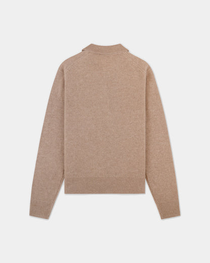 IZAR CASHMERE POLO TAUPE