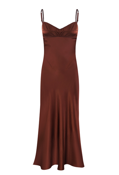 WATERLILY CHOCOLATE DRESS