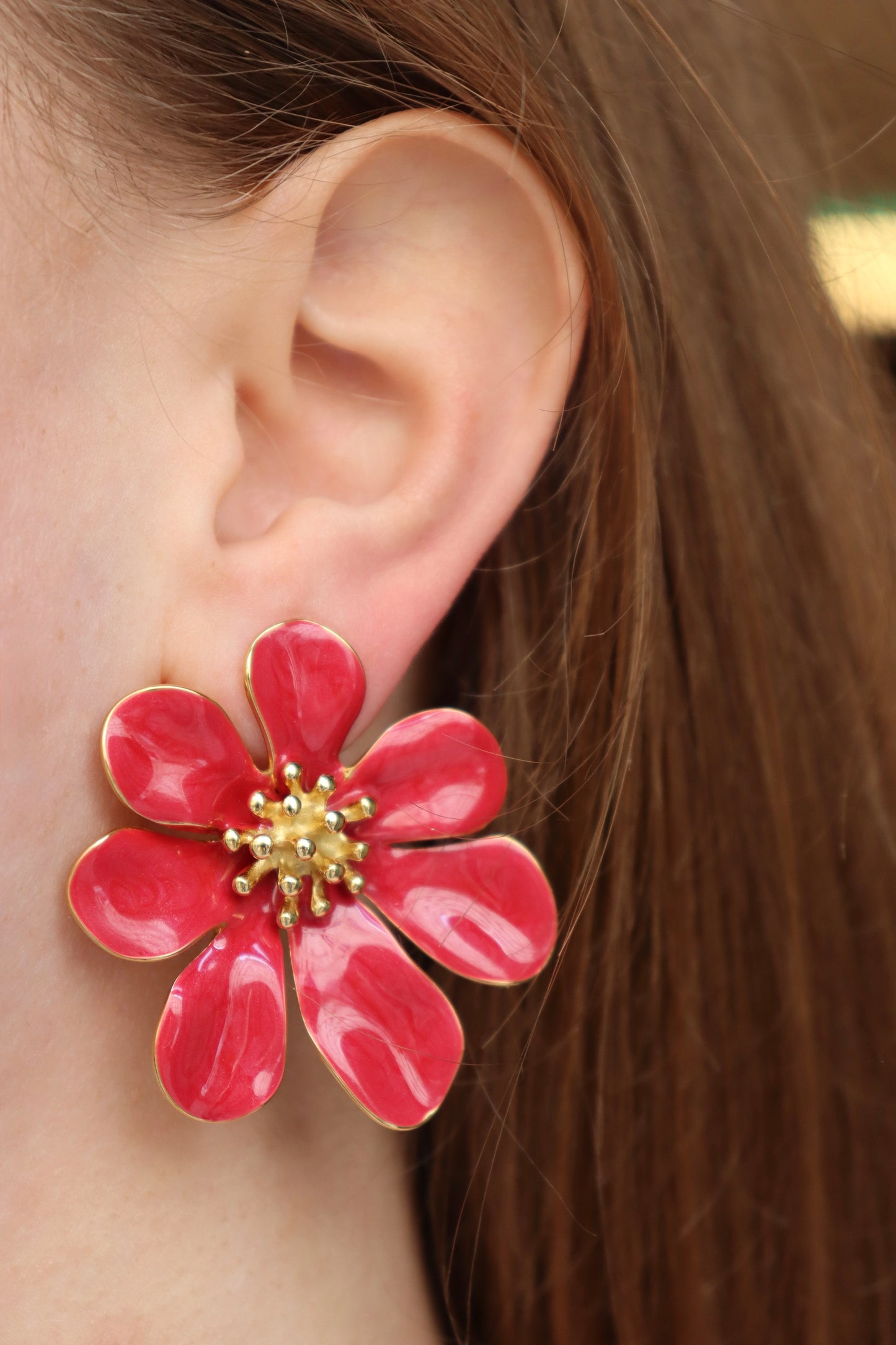 RED BLOOM EARRINGS