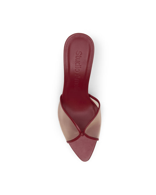 JACQUES 90 MULE BURGUNDY