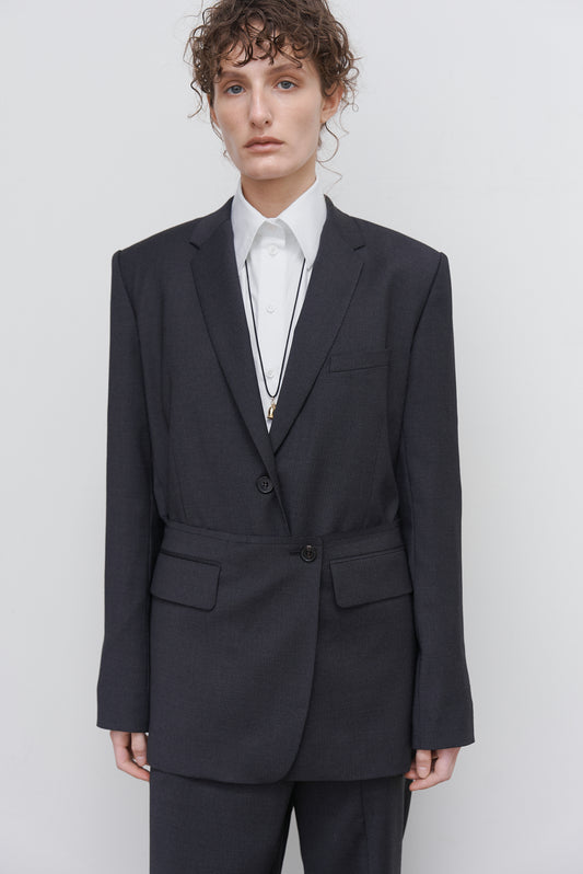 TAILORED JACKET WITH BASQUE OVERLAY