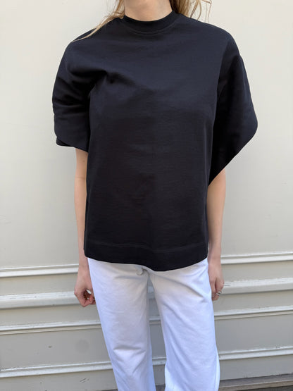 CAPELET OVERLAY COTTON T-SHIRT