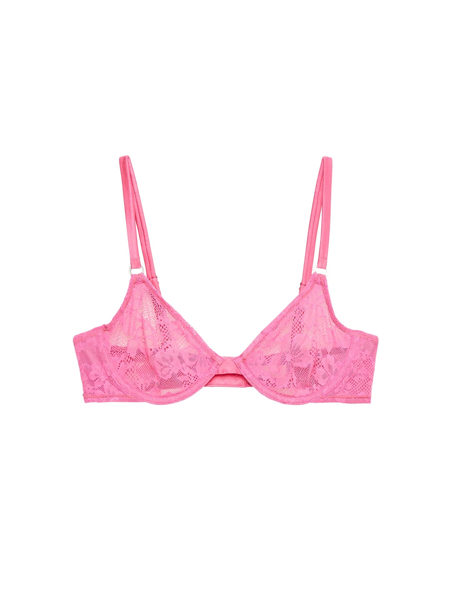 LE STRETCH LACE DEMI BRA PINK