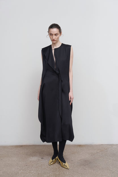 RUFFLED SHIRT DRESS