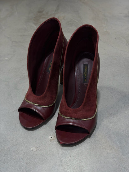 VINTAGE - LOUIS VUITTON OPEN TOE BOOTIES