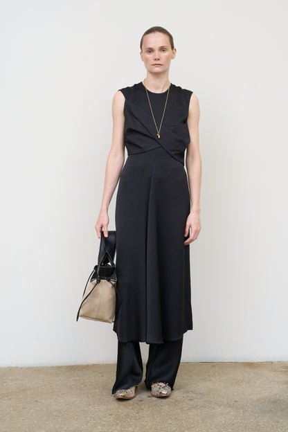 ZIP MINI BAG IN CANVAS WITH SHOULDER STRAP