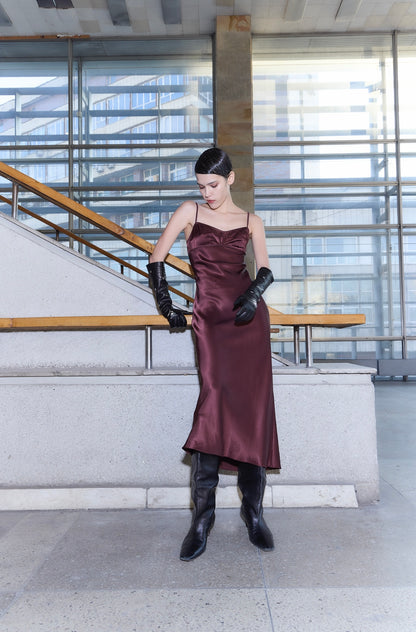 WATERLILY CHOCOLATE DRESS