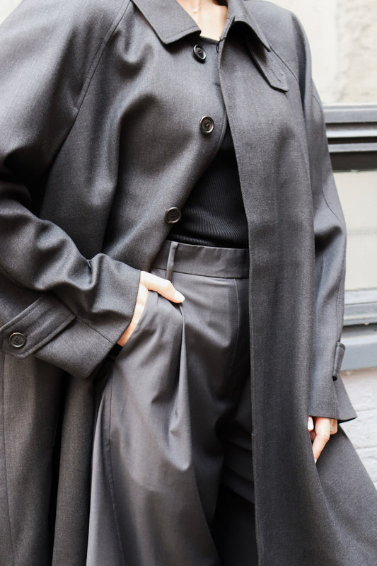 H-LINE WOOL MAC COAT