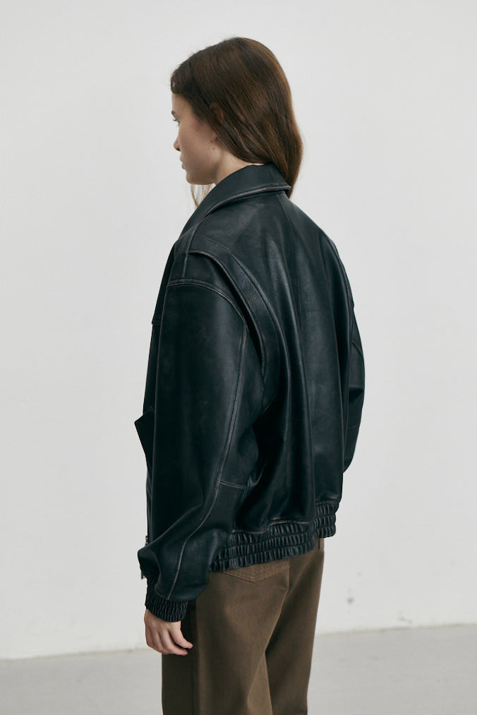 REFINED LEATHER BLOUSON