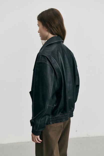 REFINED LEATHER BLOUSON