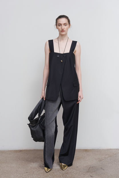 WOOL-BLEND TAILORED VEST