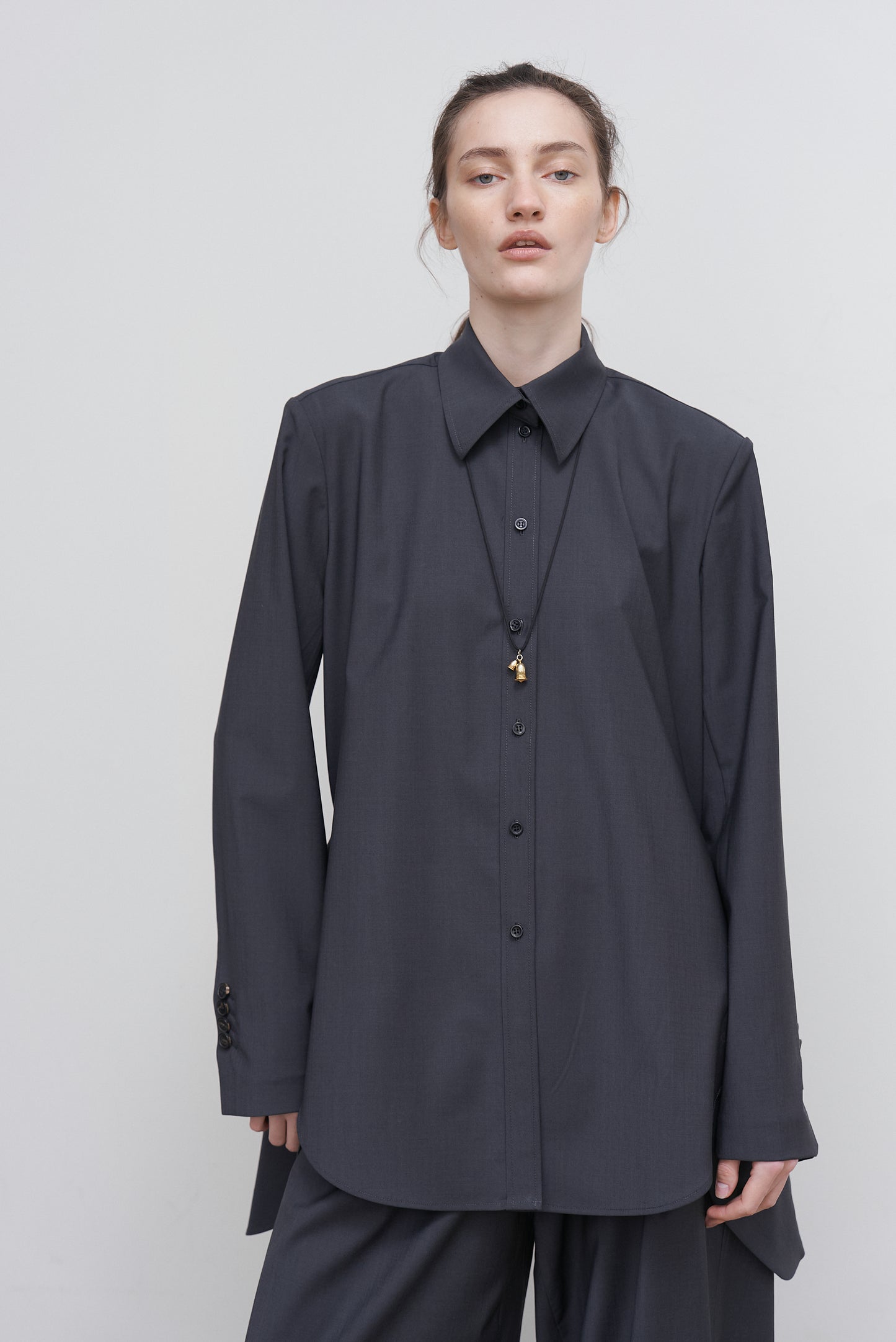 BLOUSE WITH SUITING DETAIL