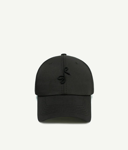 MONOGRAM-EMBELLISHED BASEBALL BLACK CAP