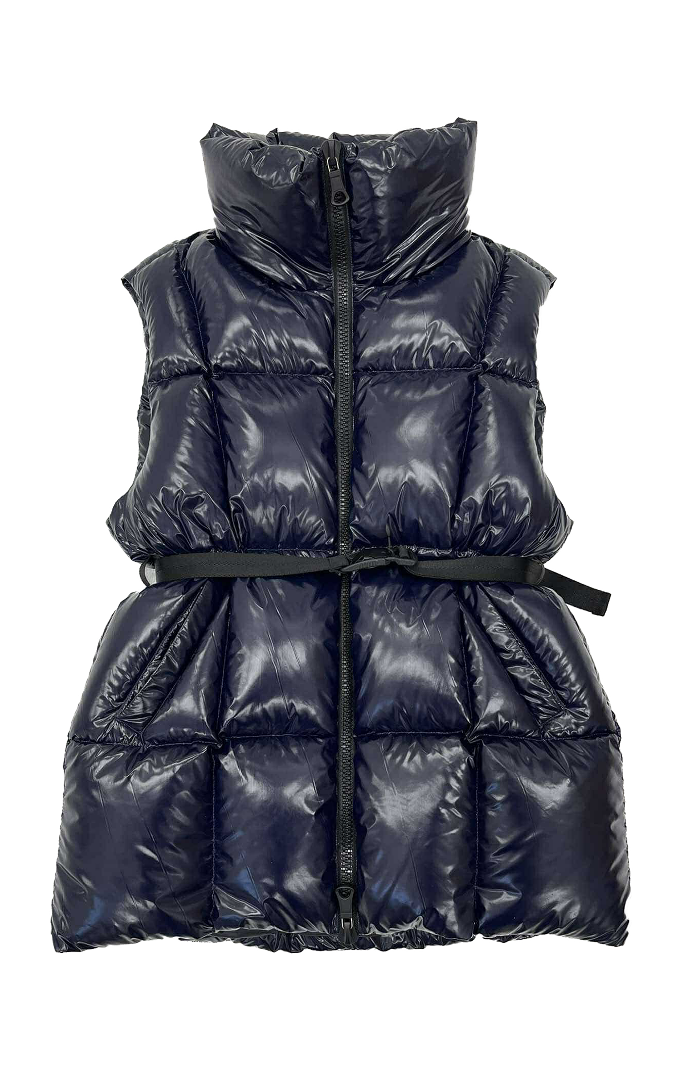 APRES SKI BELTED VEST NAVY