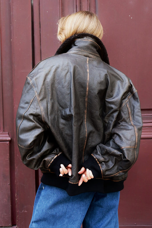 DETACHABLE A-2 LEATHER BLOUSON