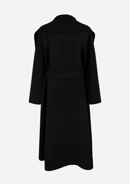 DIANA OVERSHAWLHANDMADE COAT BLACK