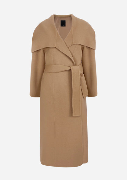 DIANA CAMEL OVERSHAWL HANDMADE COAT