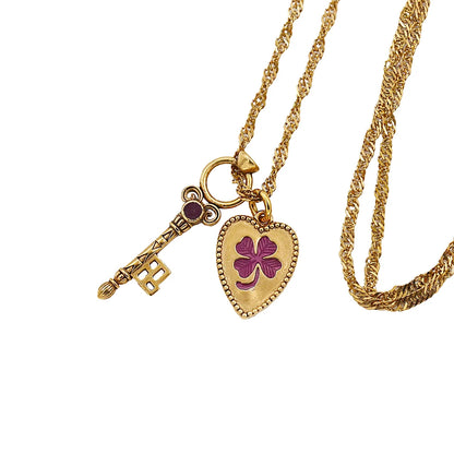 NECKLACE CLOVER KEY - RENARD