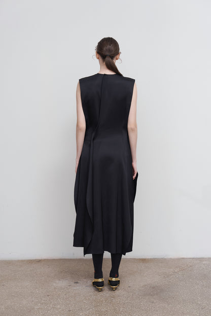 RUFFLED SHIRT DRESS