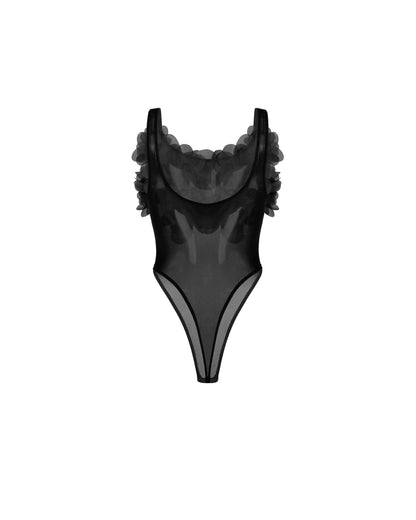 TINY BLACK PEONY BODYSUIT