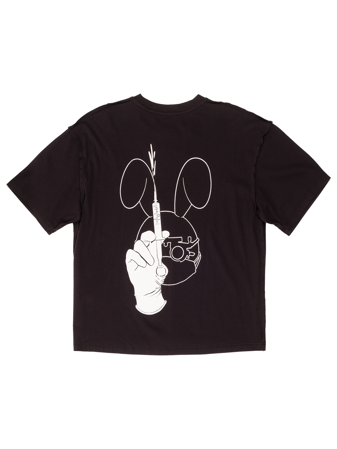 DR BOTOX BUNNY BLACK T-SHIRT