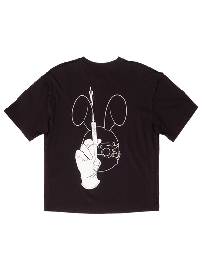 DR BOTOX BUNNY BLACK T-SHIRT