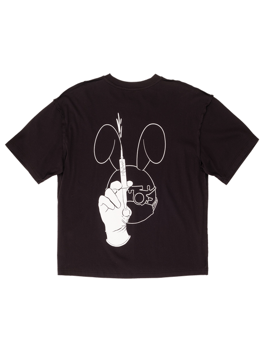 DR BOTOX BUNNY BLACK T-SHIRT