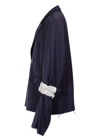 NAVY WOOL BLEND BLAZER