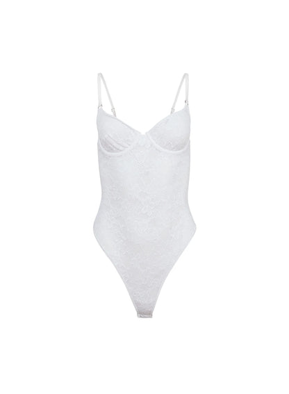 LE STRETCH LACE BODYSUIT IVORY