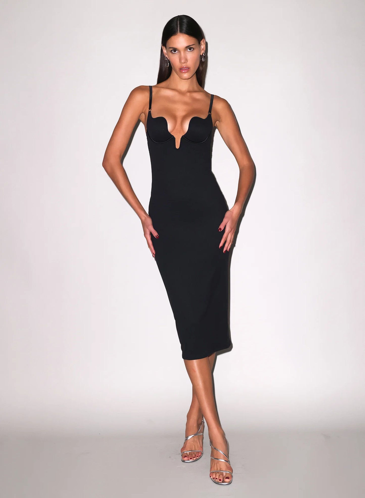 SEDUCE U-PLUNGE MIDI DRESS