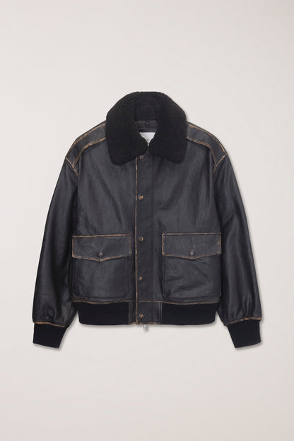 DETACHABLE A-2 LEATHER BLOUSON