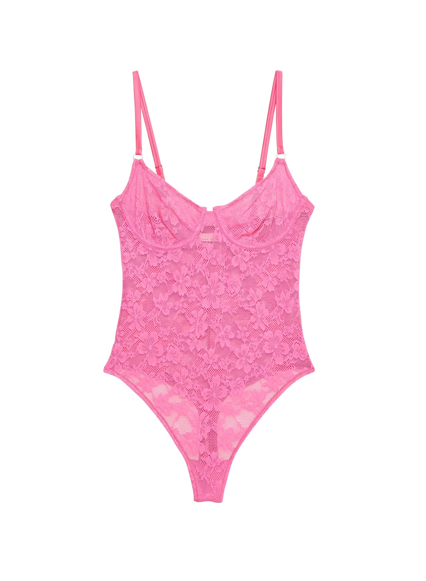 LE STRETCH LACE BODYSUIT PINK