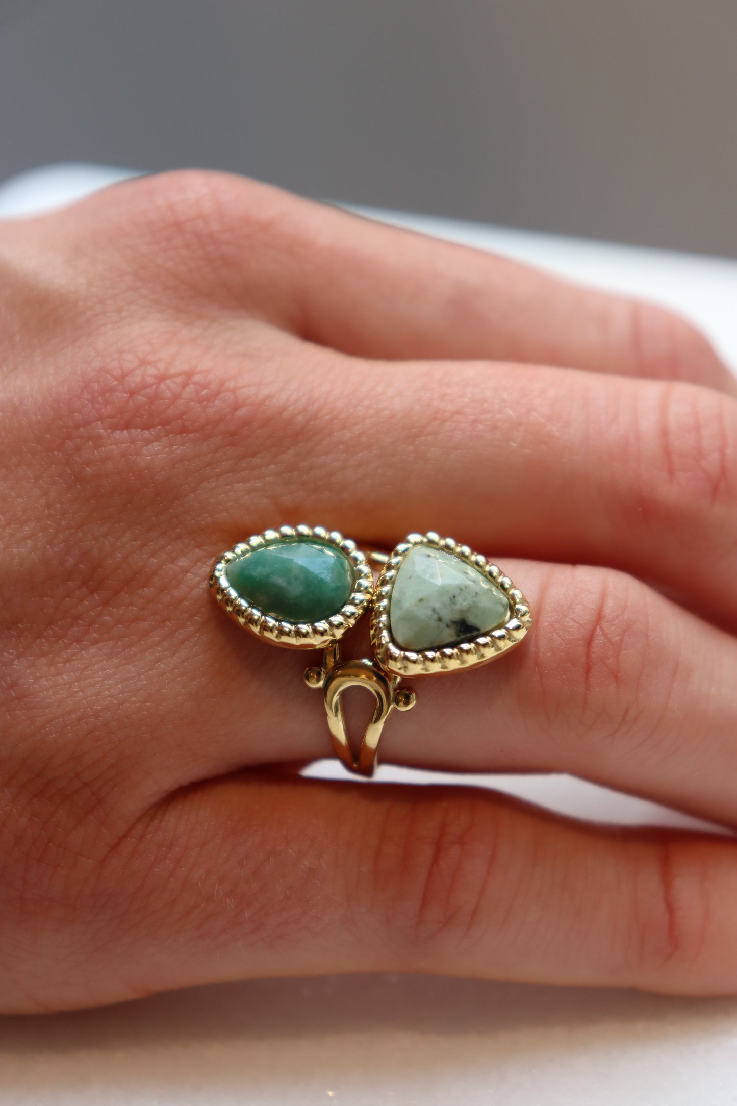 DOUBLE ROCK RING